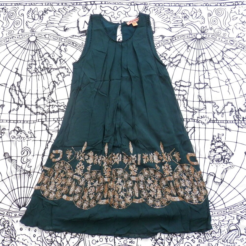 Anthropologie || Brenta Sleeveless Beaded Dress